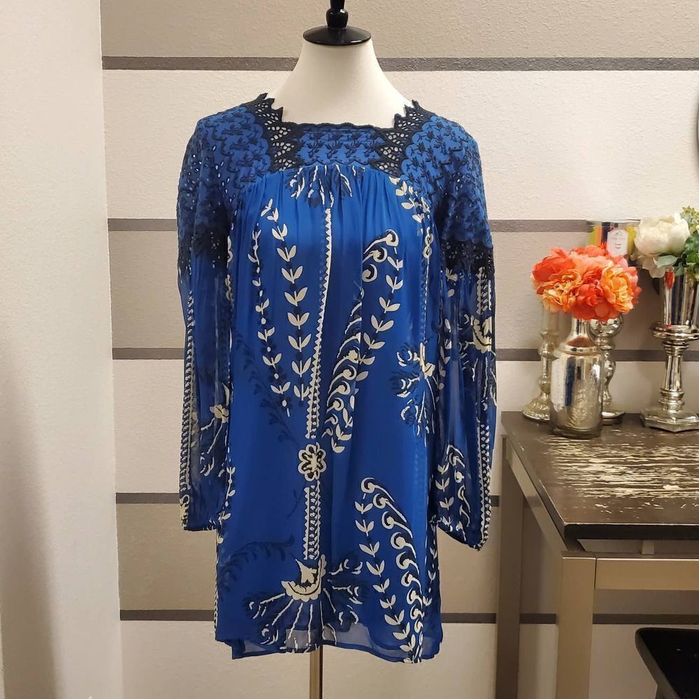 Floreat Blue Lace Dress Sz 2